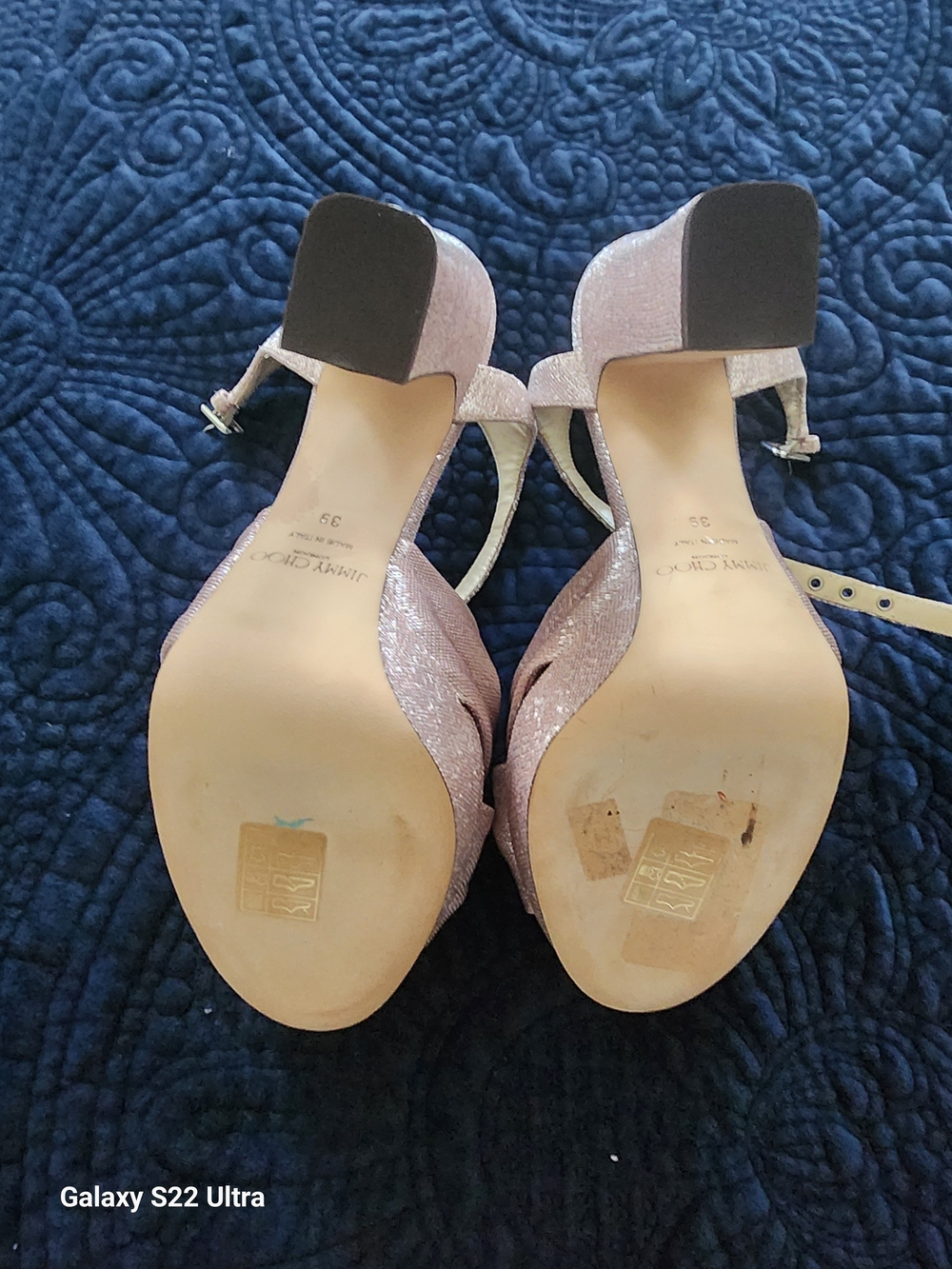 Jimmy Choo Rose Gold Bow Slingback Heels - Picture 5 of 5